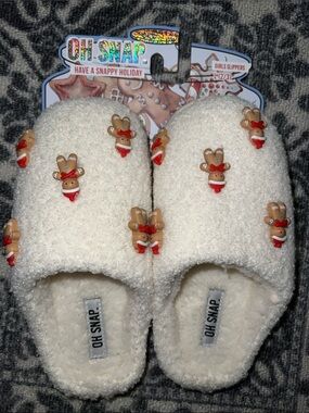 Oh Snap Gingerbread Holiday Slippers